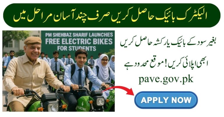 Pave gov pk Portal PM Electric Bike Rickshaw Scheme Registration